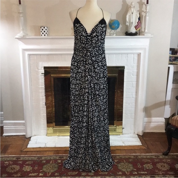 Nicole Miller Black and White Beaded runway gown sz 4 - Picture 2 of 8
